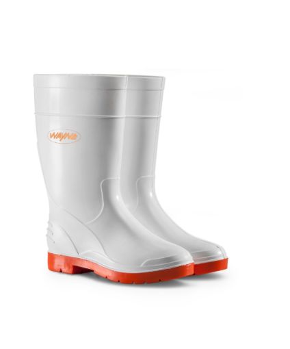 Picture of Wayne Duralight 2 Ladies Gumboots - White / Red