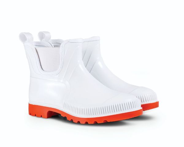 Picture of Wayne Duralight Chelsea Boot White & Red