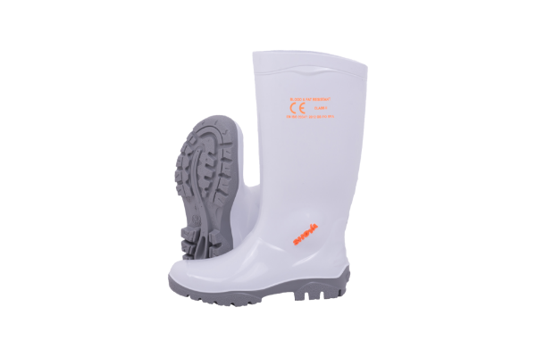 Picture of Neptun Shova Oil Resistant Sole Gumboot White/Grey