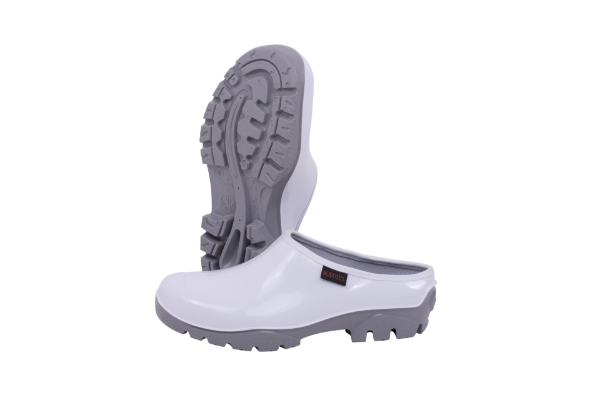 Picture of Neptun Shova Slip on Clog Gumboot White/Grey