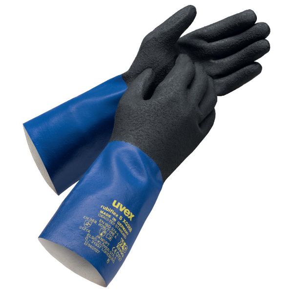 Picture of Uvex Rubiflex S XG35B Chemical Protection Gloves