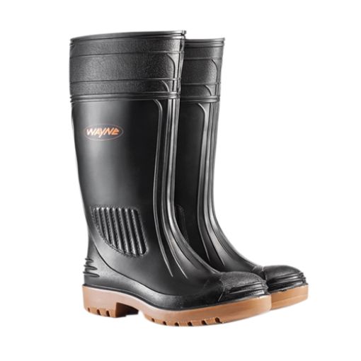 Picture of Wayne Egoli Heavy Duty Gumboots - Black / Toffee