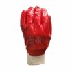 Picture of Red PVC Dipped Gloves Knitted Wrist - Smooth
