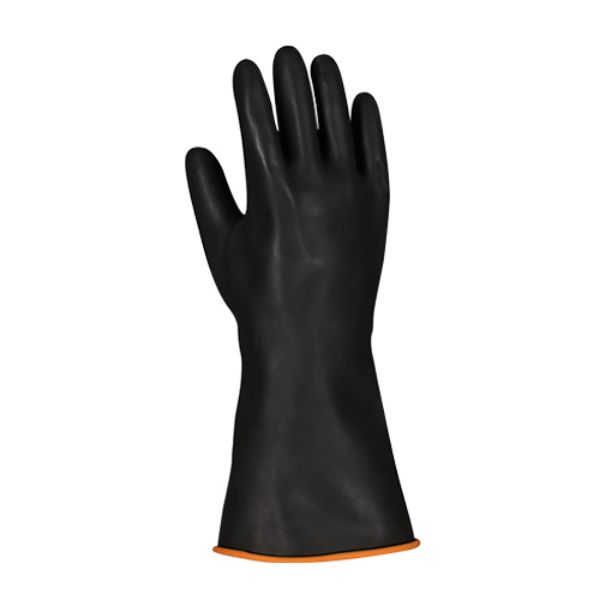 Picture of 20CM Black Latex Rubber Gloves - Smooth
