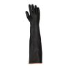 Picture of 40cm Black Latex Rubber Gloves