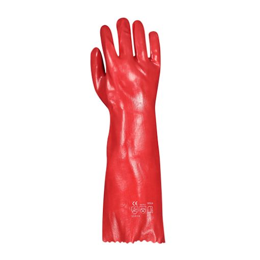 Picture of Red PVC Dipped Gloves - Smooth