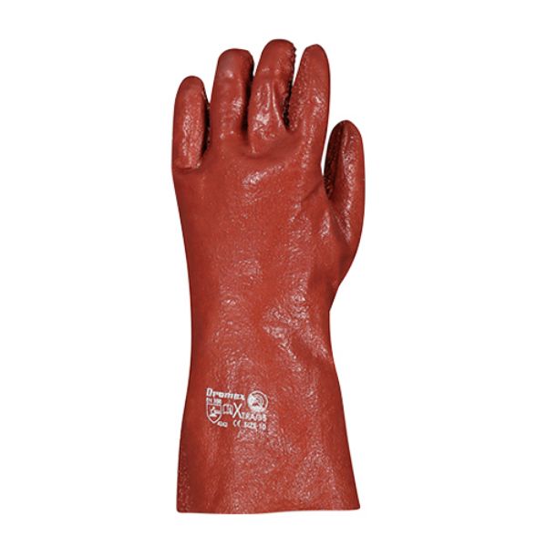 Picture of 40CM Red PVC Fully Coated Gloves With Rough Finish