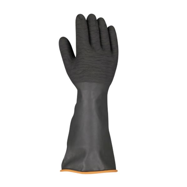 Picture of 20CM Black Latex Rubber Gloves – Rough
