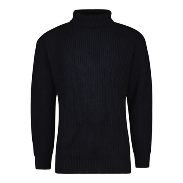 Picture of Polo Neck Knit Jersey - Navy