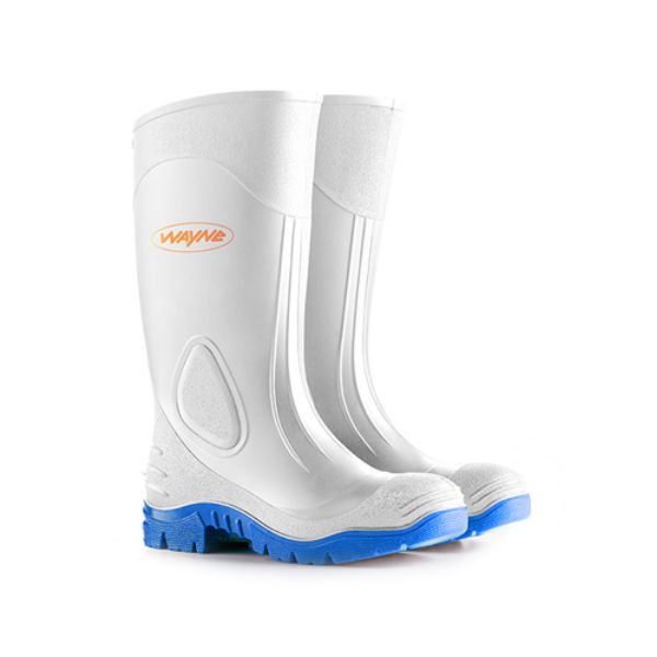 Picture of Wayne Egoli 2 White & Blue Gumboot - NSTC