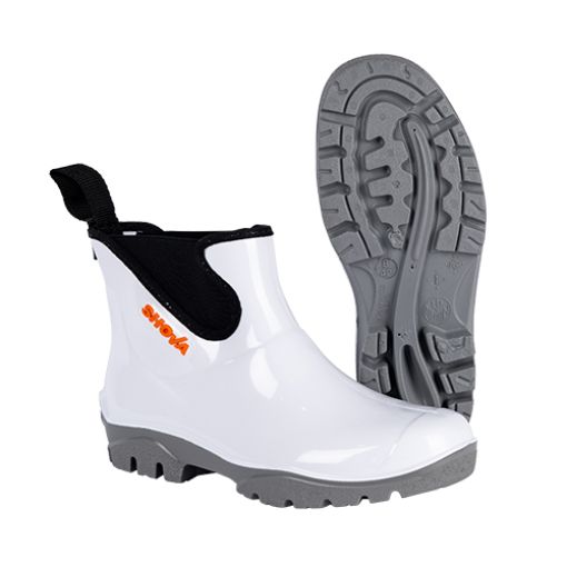 Picture of Neptun Shova Chelsea PVC Gumboot - White / Grey
