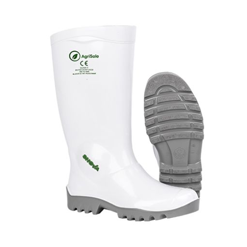 Picture of Neptun Shova Nitrile PVC Gumboot - White / Grey